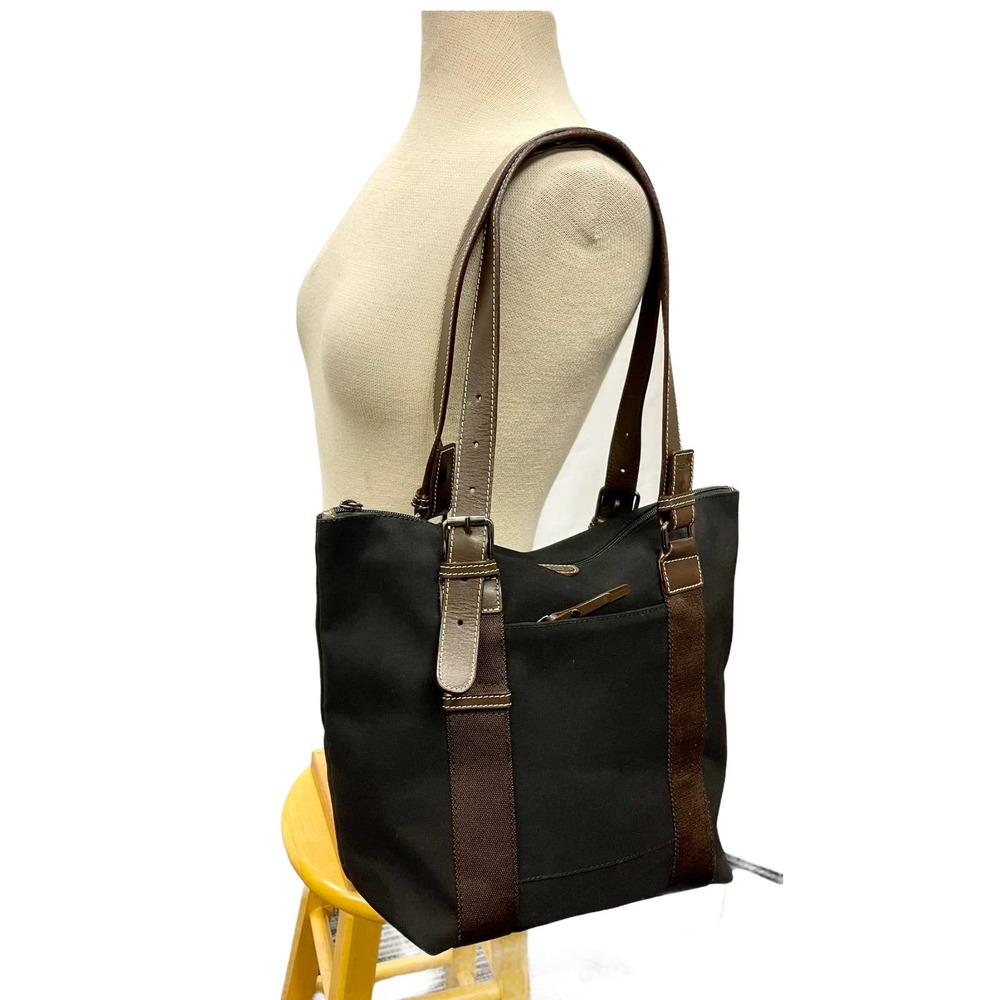 Brics Black Nylon Tote Bag Handbag Purse Lightweight - Picture 2 of 7